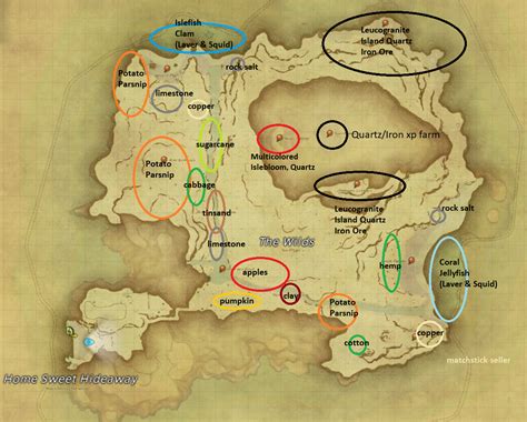 ff14 island sanctuary material locations.